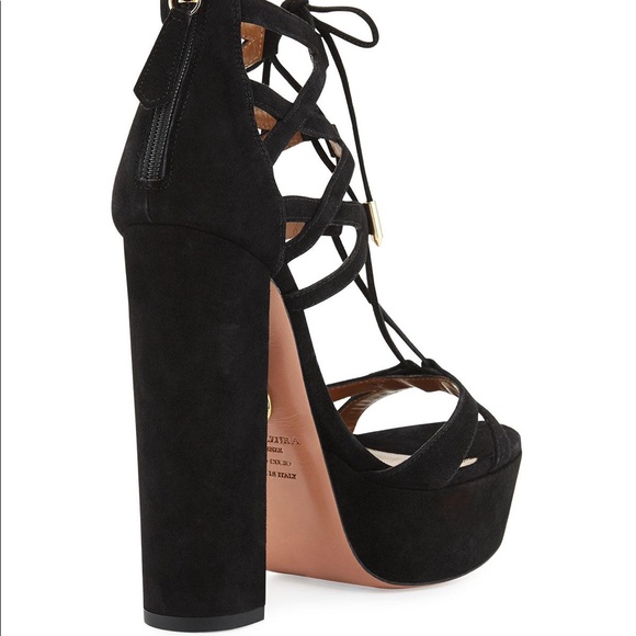 ✖️SOLD✖️Aquazzura Beverly Hills black sandal 8.5 - Picture 2 of 10